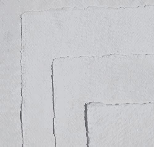 handgeschöpftes Büttenpapier Aquarellpapier A6 10 Bogen/Set mattes Finish weiß 225g/m² BaumwollLinters (AM226v4)