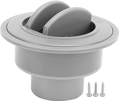 Lüftungsauslass, Φ100/76/47 mm Luftauslass, Sphärische Lüfterblatt Entlüftung, Grau Rund Klimaanlage Steckdose Wohnmobil Universal Auslass Auto Warmluftauslass Autoteile für Wohnmobilbus Boot