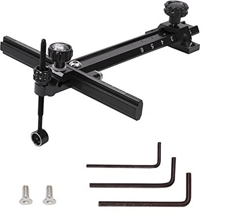 DONGKER Recurve Bogenvisier, 6-Zoll T-Form Recurve-Bogen Visier fur Bogenschießen, Bow Sight aus Aluminiumlegierung, Schnellverstellung, Bogensport Zubehör