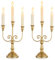 Sziqiqi Kandelaber-Kerzenhalter Aus Metall, 2er-Set – Goldene Kerzenhalter, 3-Armige Konische Kerzenständer für Hochzeit Geburtstag Esstisch Tafelaufsätze Weihnachtliche Kamindekoration, 29,5cm Hoch