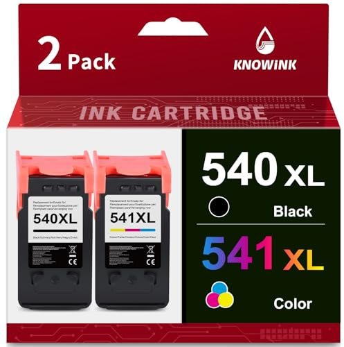 KNOWINK 540XL 541XL Patronen Kompatibel für Canon Druckerpatronen 540 541 XL Multipack PG540 CL541 für Canon Pixma TS5150 MG3650s MG3600 MG3650 MG4250 MG3550 TS5151(2-Pack)