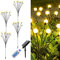 A.bigwhale Firefly Solar Gartenlichter Außen, 4 Stück Solar Glühwürmchen Lichter, Wasserdicht Glühwürmchen Leuchte Swinging 8 LED für Pathway Hof Weg Landschaft Dekoratives, Warm Weiß