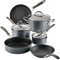 Circulon Scratch Defense Induction Hob Pan Set of 6 - Pots and Pans Sets Non Stick with Extreme Non Stick, Dishwasher & Oven Safe Cookware, Graphite Pewter Finish