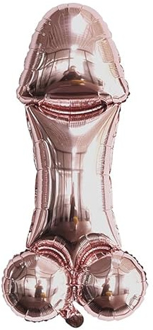 Folien Luftballon Junggesellinnenabschied | Penis-Ballon Deko JGA | Heiraten Dekoration | Penisballon | Braut | for ever | goldene Ballons | Folienballon | Party | Partyballon silber rose (Rosé)