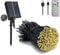 Tacobey Guirnalda Luces Exterior Solar, 20m 200 led Cadena de Luces con Control remoto, 8 Modos, Impermeable, Decoración para Jardín, Terraza, Patio (Blanco Cálido)
