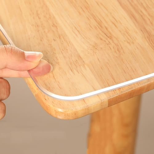 Nappe de Table Transparent,Toile Cirée Film Doux Protection pour d'extérieur,Jardin,Salle à Manger,Salon Bureau,Film en PVC Convient Lavable,Housse Table étanche L'eau Imperméable (1mm,40x60cm)