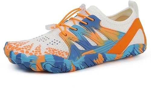 Orgonite Chaussures Pieds Nus Unisexes pour Homme et Femme - Séchage Rapide - Respirantes - Chaussures de Fitness Souples et légères - avec Semelle antidérapante et Large boîte à Orteils