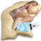Traumreiter Seitenschläferkissen Visco XXL langes & hohes Hybrid Wendekissen mit Memory Foam [orthopädisch] + Watte Seite, Schwangerschaftskissen zum Schlafen Komfortkissen mit Bezug Baumwolle Natur