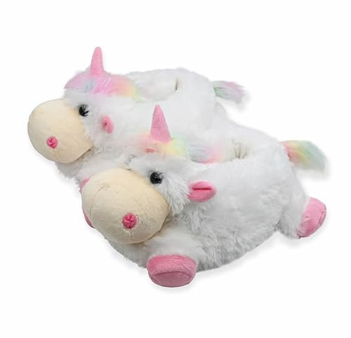 Onmygogo Tierhausschuhe Damen Hausschuhe mit Tierdesign (41-43 EU, Einhorn)
