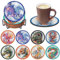 Taskicraft Drachen Diamond Painting Untersetzer - 8 Stück Diamond Painting Anhänger Bastelset DIY Drachen Diamond Painting Untersetzer Mit Ständer Und Korkunterlage Für Anfänger Erwachsene Und Kinder