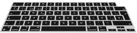 kwmobile Silikon Tastaturschutz QWERTY (Spanien) kompatibel mit Apple MacBook Air 13.6 M3 2024 A3113 - in Schwarz
