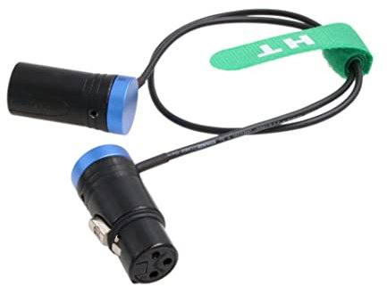 HangTon XLR 3 Pin Male to Female Audio Cable for Sound Devices 788T 552 Zoom Zaxcom Canon Sony Camera Recorder Mixer Microphone, Right Angle Blue 1M