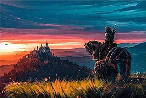 IGHSNZUH 1000 Teile Puzzle Witcher Warrior Videospiele Erwachsenenpädagogik Intellektuelles Spielzeug Puzzles Lustiges Familienspiel Für Kinder Erwachsene