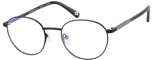 Botaniq Rund Edelstahl Brillen in Blau für Herren, Brille mit Sehstärke, optional mit Sonnenbrillen tönung oder Blaulichtfilter (Modell BIO-1027-204)