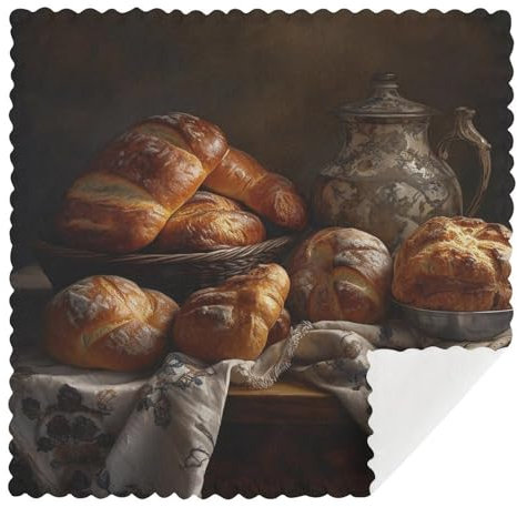 NTVOWPZO Küchentücher, Set mit 4 super saugfähigen Geschirrtüchern, 30,5 x 30,5 cm, Mehrzweck-Geschirrtuch, Teig für Brot, Koralle, Samt, Mikrofaser, Reinigungstuch für Kochfeld, Geschirr, Spülen,