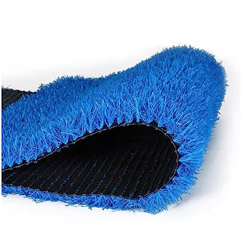 Outdoor-Teppich, Kunstrasen, synthetischer Kunstrasen, blaue, realistische Kunstrasenmatte, Kunstrasen-Hintergrund für Gartenlandschaften (Farbe: Blau, Größe: 59 x 157 (Zoll))