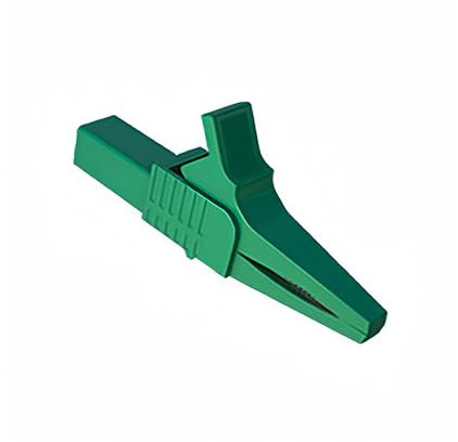 1PCS Krokodilklemmen Flexible doppelte Krokodilklemmen Messleitungen für Multimeter Elektrische Prüfung(Grün)