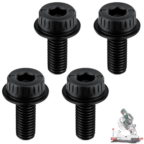 4pcs Miter Saw Blade Bolts, N600011 Miter Saw Accessories Bolts Miter Saw Blade Bolt Replacement Compatible with Miter Saw Model Series