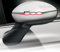 Adesivi Stickers per specchietti Worldcustom compatibili con Fiat 500 (Tutto Rosso)