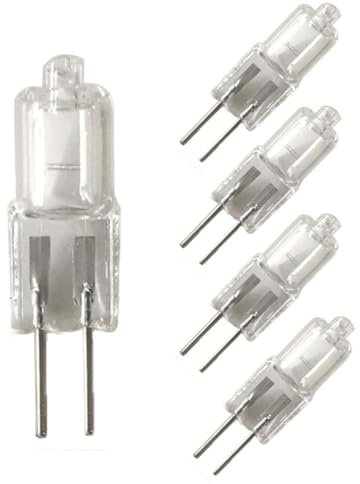 DLEDMOP 5PCS Halogen G4 T3 20 Watt 280lm Bi-Pin Glühbirne 6 Volt 5W 35W 50W A/C oder D/C für Akzentleuchten 10W 12V 2 Pin JC Warmweiß 2700K Halogenlampen 10W 6V