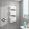 Morden Bathroom Flat Panel Heated Towel Rail Radiator,Wall Mounted Central Heating Ladder Rad 1200X450mm White