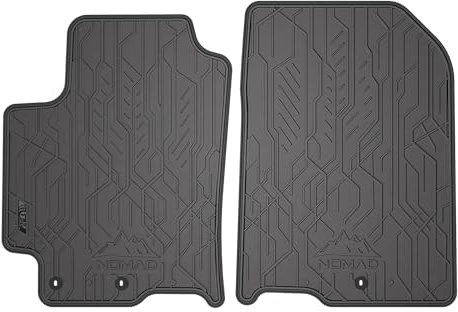 MOTOS Gummimatten vorne passend für Kia Stonic ab 2017 Crossover, erste Sitzreihe Robuste und flexible Fussmatten Auto, kompatibel mit Befestigungssystem, Eingebaute Stopper, Praktische Ränder, Rutsch