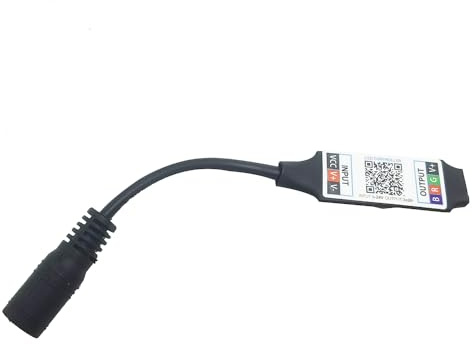 DC 5V-24V Mini Bluetooth RGB Controller 6A für 3528 5050 COB LED Strip Light Wireless Smart Phone Controller (Schwarz)