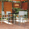 Snsowed 5-TLG. Garten-Essgruppe Weiß, Esstisch Mit Stühlen Set, Gartenmöbel Sitzgruppe, Balkon Möbel, Gartenlounge Set, Terrassenmöbel, Balkonmöbel Set - 3099258