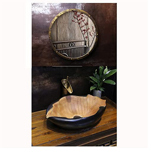 VNNHGB Lavabo de Salle de Bain, Robinet de lavabo à Poser rétro 57 cm, Style Industriel créatif, Robinet monotrou pour lavabo de Salle de Bain