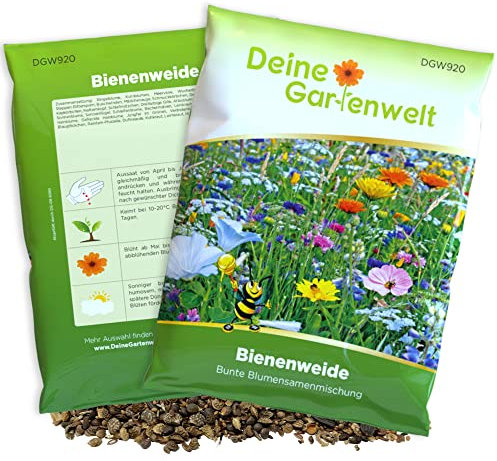 Bienenweide Blumenmischung - 1 kg Samen für Bienenwiese - Bienen und Hummelmagnet - Saatgut für bunte Blumenwiese