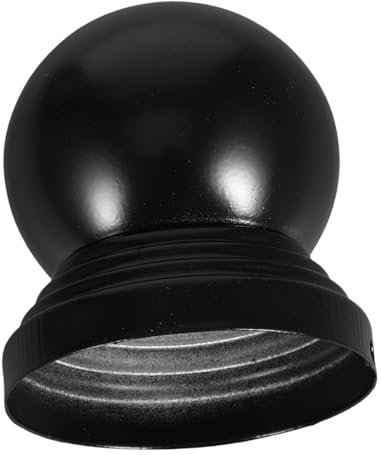 Schwarze Metallkugel Pfostenkappe aus Eisen für Zaunpfosten 76mm