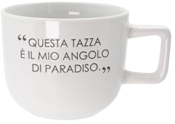 KASANOVA Tazza Jumbo 500 ml Scritta Quotes Bianca