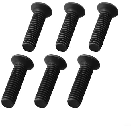 Eawfgtuw for 6Pcs M5/M6 22mm Left Hand Thread Drill Chuck Shank Adapter Fixing Screws Metal Replacement Chuck Bolts for Power Tools(M6x22mm)