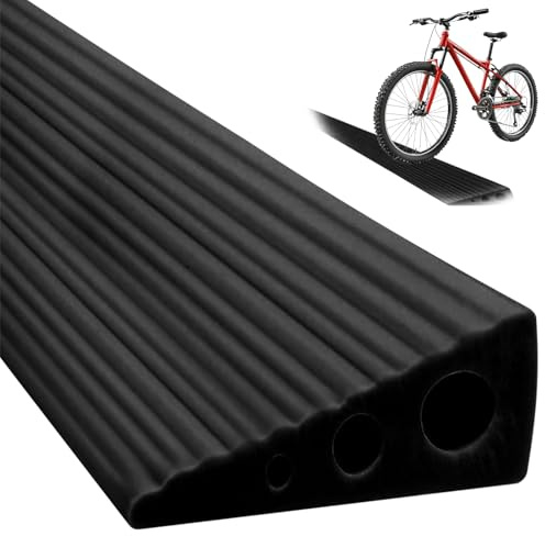 Rampa de Umbral 100cm 500kg TPE Antideslizante para Puerta y Silla Ruedas | Rampa TPE 100x6x2cm Negro. Antideslizante, adhesiva, cortable, 500kg. Para silla ruedas, robot aspirador, carro