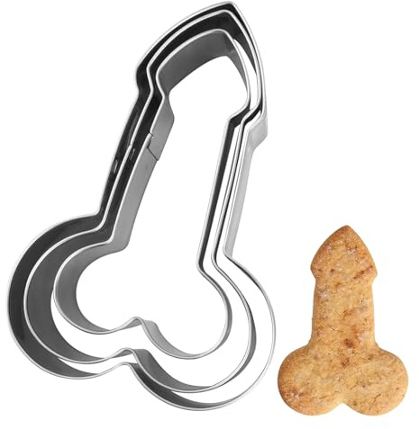 3 Pcs Funny DIY Stainless Steel Cookie Cutters for Baking, Patrty Supplies | 3 Different Sizes, funny shape, for Kitchen Party, Single Party, Hen Patrty Supplies