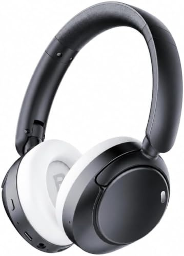 Auriculares Inalámbricos Bluetooth 5.4, Asistente Vocal,3 EQ Modos, Ruido Activa Híbrida, Auriculares Inalámbricos Diadema Estéreo HiFi con Micrófono,120 horas de reproducción con iOS y Android,Negro