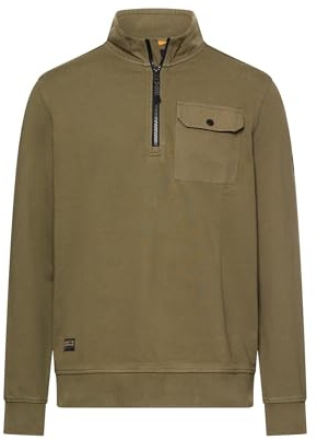camel active Herren Troyer aus Baumwolle | Troyer mit reflektierenden Details und Brusttasche aus Baumwolle im Regular Fit