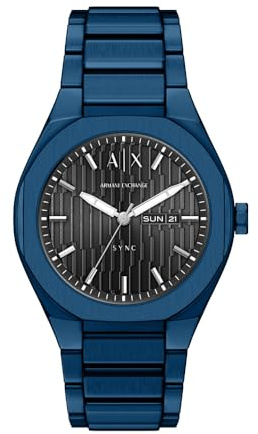 Armani Exchange Herren 42MM Blaue Edelstahl Uhr, AX4299