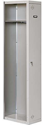 Simon Rack Taquillas Vestuario Metalicas, 1 Puerta, Incluye Llave, 1800x300x500 mm, MÓDULO Adicional, Gris - Simonlocker