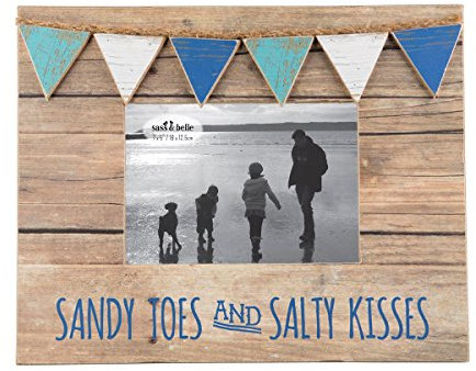 Mini-Bilderrahmen, Motiv Sandy Toes & Salty Kisses, 17,8 x 12,7 cm