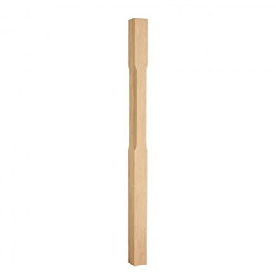 Oak 90mm Chamfered Stair Newel Post 1500mm (Full Post) with Cap L