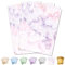 Partycards Urkundenpapier A4 Bedruckbar - Vintage Papier - Farbiges Marmor Muster - 90 Gramm - Beidseitig Bedruckt - Altes Papier - Briefpapier A4 - Briefpapier Vintage - 50 Blatt