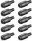 10x DIN Lautsprecherbuchse | mit Schraubanschluss | Gerade Schraubbar Knickschutz 2,2 mm | Boxen Audio Adapter Kabelanschluss Lautsprecher Buchse Kupplung | Schwarz | 10 Stück