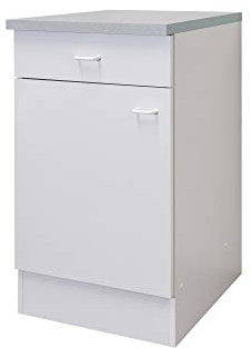 Flex-Well Küchenschrank BOCHUM - Unterschrank - 1-türig, 1 Schublade - Breite 50 cm - Weiß