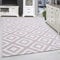 SIMPEX Kurzflor Teppich, Geometrisch Design, Rosa, 160 x 230 cm, Moderner Stil für Wohnzimmer