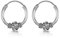 Amberta Damen Bali Creolen Ohrringen aus 925 Sterling Silber: 15 mm Liebes Knoten