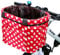 CamGo Fahrradkorb, Mehrzweck-Fahrrad-Lenkertasche mit Handschlaufe, Abnehmbarer Fahrradkorb für Haustierträger, Lebensmitteleinkäufe, Aktentasche, Pendler, Outdoor-Camping (Rot und Weiß)