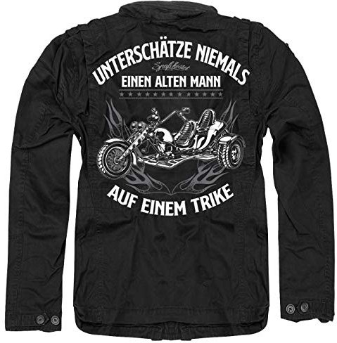 FELDWEGHEIZER Herren Männer Army Vintage Jacke Triker Motiv Spruch Sommer Herbstjacken