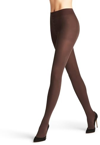 FALKE Family W Ti coton durable unis 1 paire, Collants Femme, Marron Dark Brown 5239, 36-38