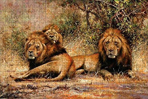 LHJOY Geschenk Jungs 3D Puzzle 1000 Teile Löwe Großkatze Tier Geburtstagsgeschenk 75x50cm